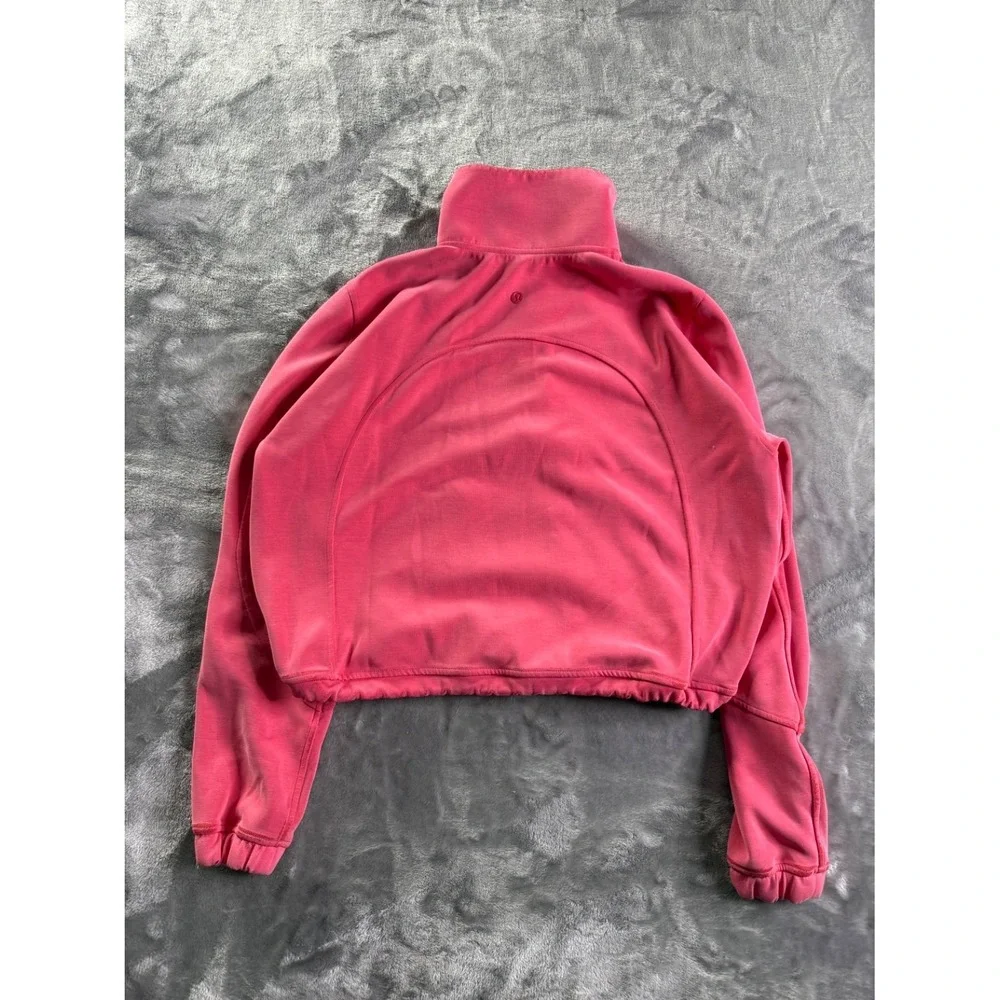 Lululemon Scuba Oversized Quarter-Zip Hoodie Women's Sweatshirt Size 4 Pink